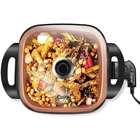 12'' Electric Skillet Glass Cover Home Kitchen Cooking Non Stick Fry Cook