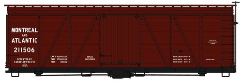 NEW HO Accurail #1178 36' Fowler Boxcar Montreal & Atlantic #211506 Kit - Picture 1 of 2