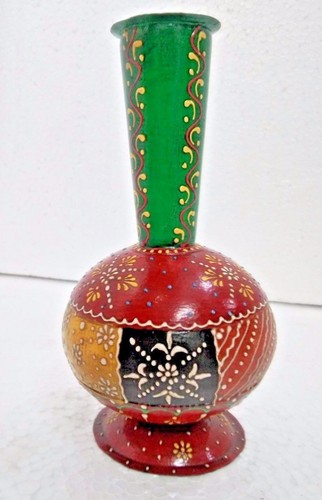 Handcrafted Iron Surai Hand Painted Surai/ Vase Multi Color India - Picture 4 of 4