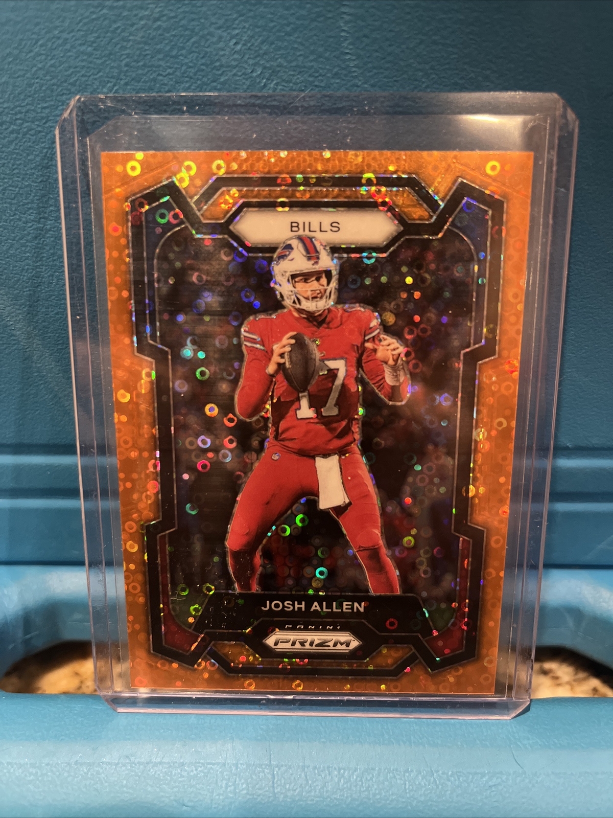 2023 Panini Prizm Josh Allen #32 Orange Disco Buffalo Bills