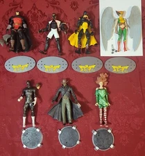 DC Direct Action Figure Lot of 7 JSA Mr. Terrific Sandman Hawkgirl Cyclone More
