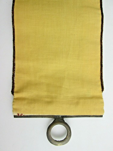 Vintage 1966 Danish Cross Stitch with Brass Ends Folkart Wall Hanging 45½ x 5¾ - Picture 11 of 12