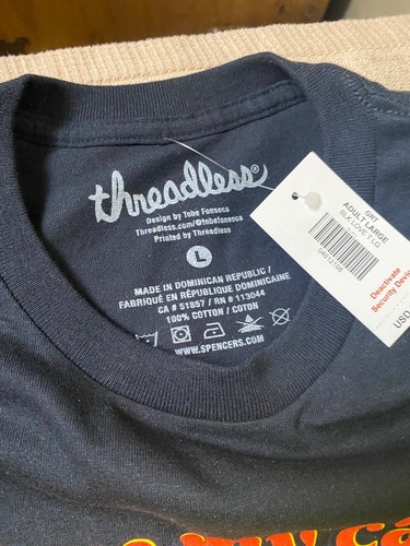 I LOVE MY CAT, Im Sure he loves me back" THREADLESS Black Graphic Tee-NWT - Picture 4 of 6