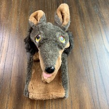 Vintage 1983 Dakin Big Bad Wolf Canine Dog Coyote Hand Puppet Plush Furry