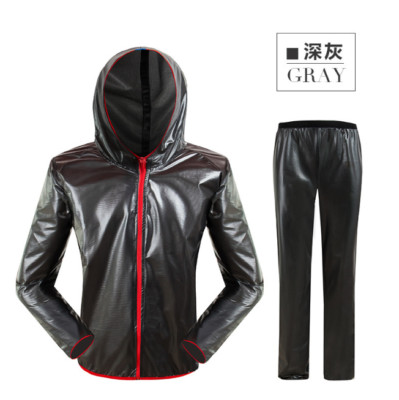 Herren Damen Fahrrad Regenanzug Sets Wasserdicht Winddicht Regenjacke RegenhoseJ