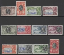CAYMAN ISLANDS GV SG96-107, 1935 complete set, LH MINT. Cat £200.