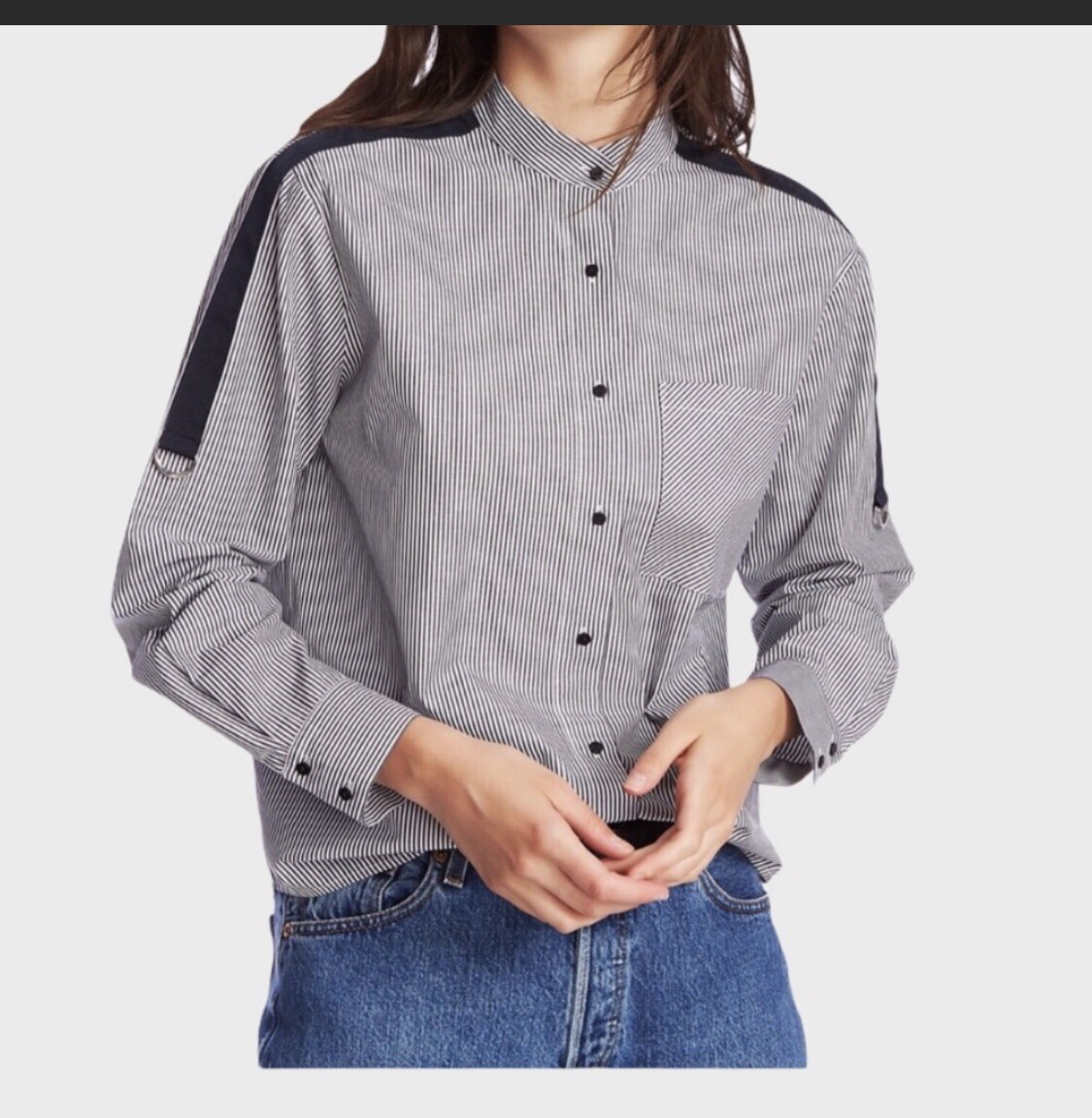 FILA Camicia piccola con bottoni gessato COURT & ROWE