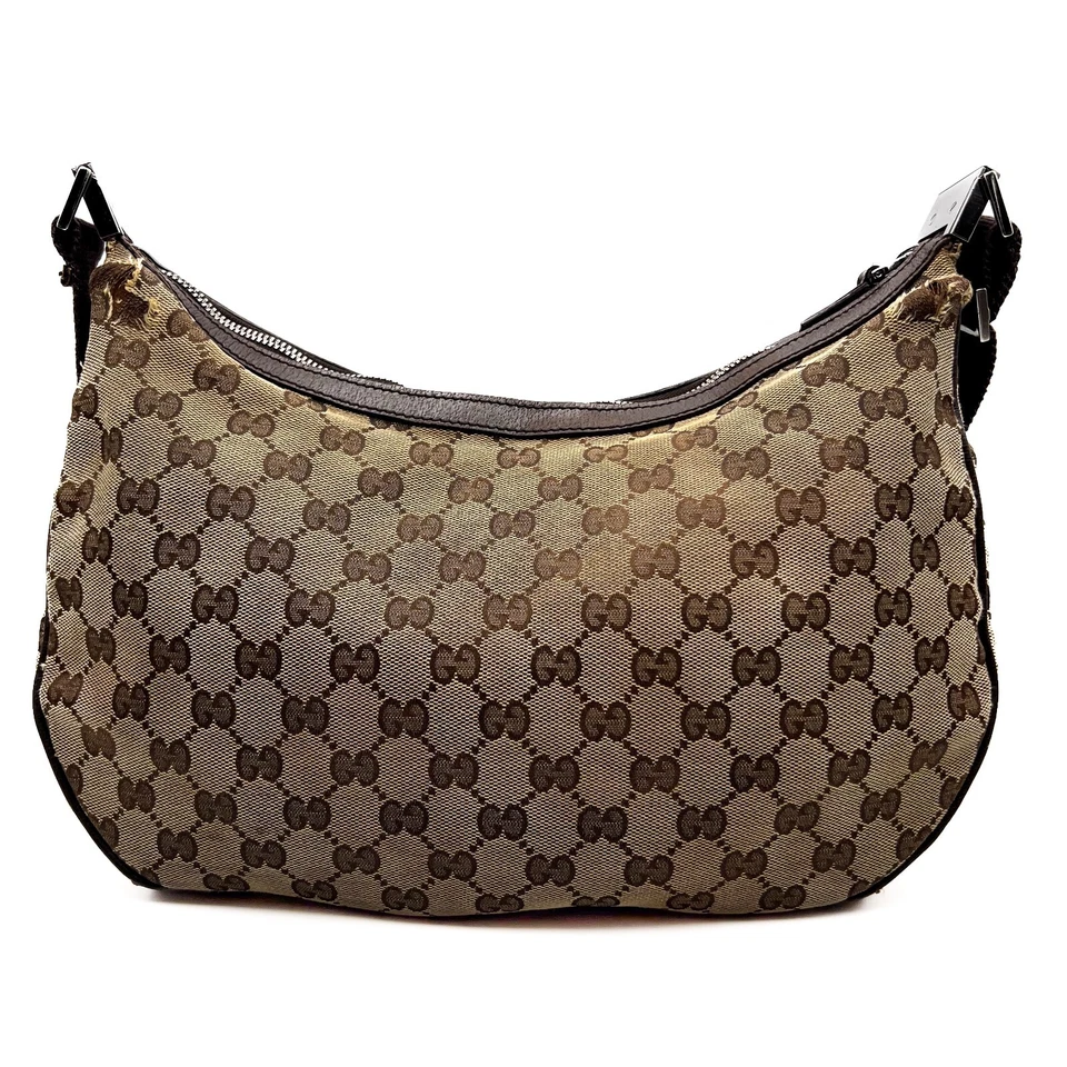 Gucci Canvas Leather GG Supreme Crossbody Shoulder Bag Brown 122790 Authentic - Image 3 of 4