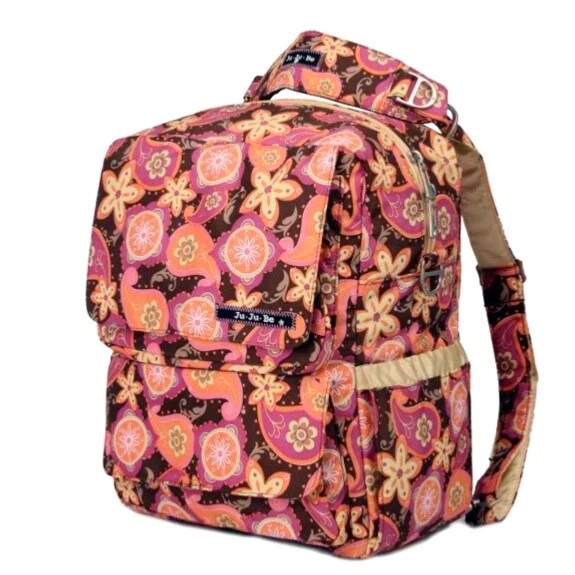 JUJUBE PACKABE DIAPER BAG BACKPACK W/CHANGING PAD - SANGRIA SUNSET - RETIRED