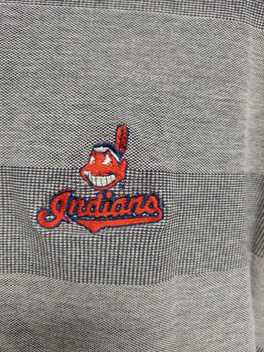 Cross Creek Golf Polo Shirt Mens L Cleveland Indians Chief Wahoo Short Sleeve - Picture 4 of 5