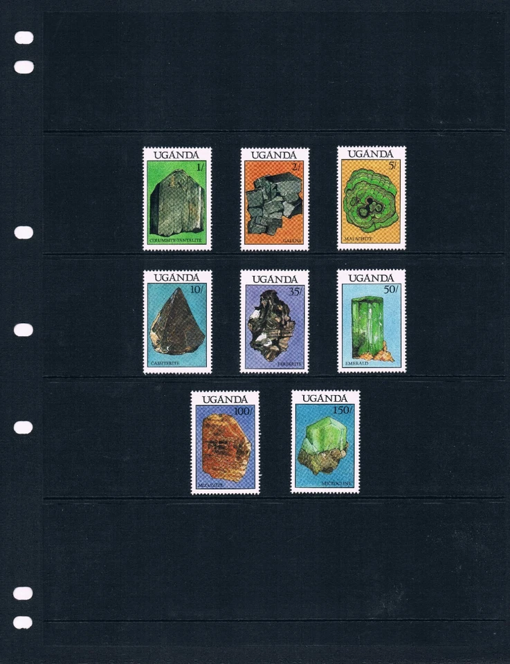 Valor Scott de $13,35 - 1988 UGANDA Minerales Geología africana CV MNH NH UMM Foto 2 de 4