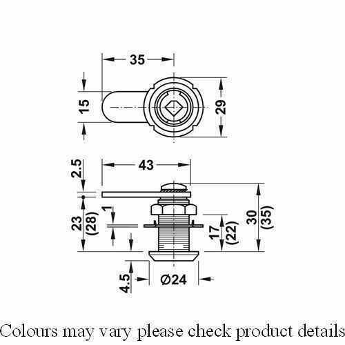 Cam Lock With Straight Cam Symo3000 Closure Direction A (D F G*) Max Thread - Picture 3 of 3