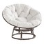 Better Homes & Gardens Papasan Chair with Fabric Cushion, Pumice Gray