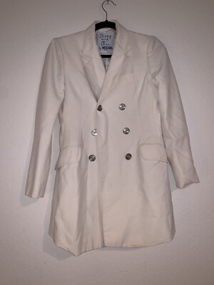 Moschino Cheap and Chic Women s Suit Jacket Blazer Top Coat Size S Cream Ivory