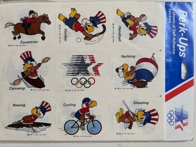 1984 Olympic Perk-ups Self-adhesive stickers