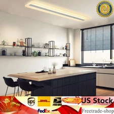 Modern LED Flush Mount Ceiling Light Fixture Lamps Lighting with Bulbs Rectangle