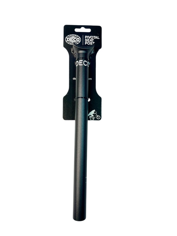 DECO BMX PIVOTAL SEAT POST BLACK 330MM 25.4MM FREESTYLE BIKE BEAST FLATLAND