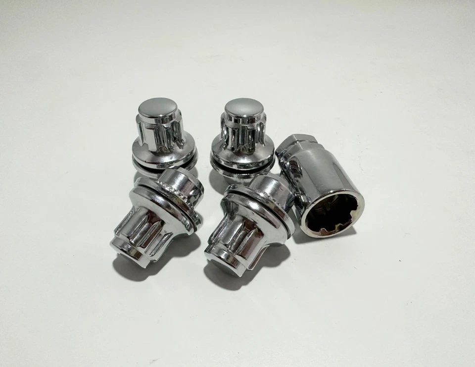 Factory Style Wheel Lock Chrome 12x1.25 For Nissan Infiniti Mag/Flat Seat + Key - Image 3 of 4