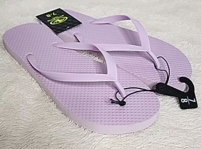 NWT Athletic Works Women's Thong Flip Flop Sandals Size 7-8 Purple 