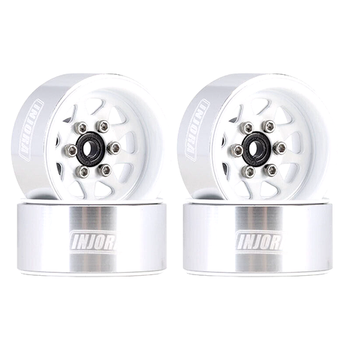 INJORA 1.0 Beadlock Wheels Rims for RC Crawler 1/18 TRX4M 1/24 Axial SCX24,4PCS