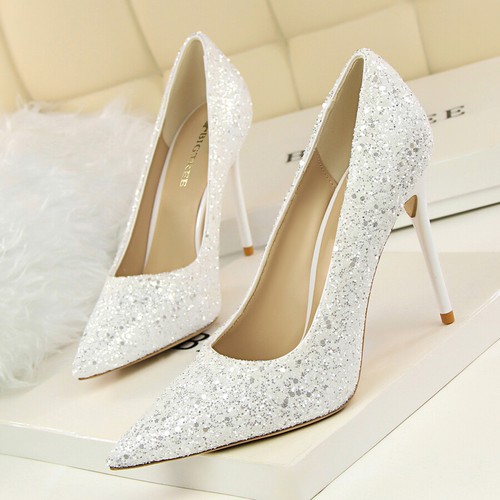 Women's Classic Stiletto Glitter Corset High Heel Party Club Wedding Pumps Shoes - Picture 25 of 73