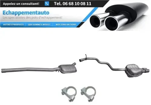 Silencieux arrière et échappement central haut de gamme pour Skoda Superb II 1.8 TSI