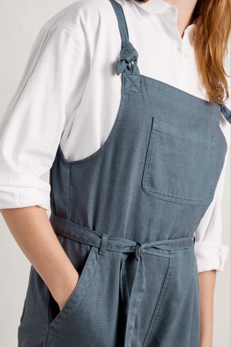 Seasalt Women's Jumpsuit - grey Heather Bell Tie Strap Jumpsuit - Petite - Nicke - Picture 4 of 8