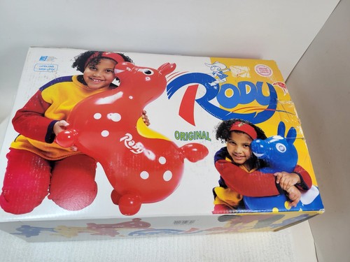 Vintage Red Rody Ride On Horse, Toddler Bouncer, Ledra Plastic Made In Italy