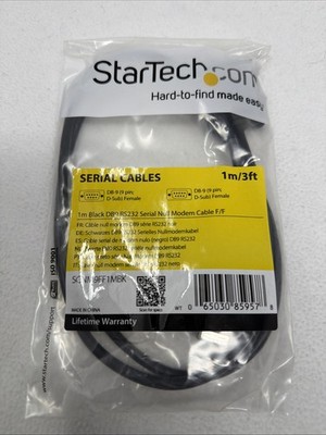 StarTech 3FT Null Modem DB9 Serial Cable Female to Female RS-232 Data
