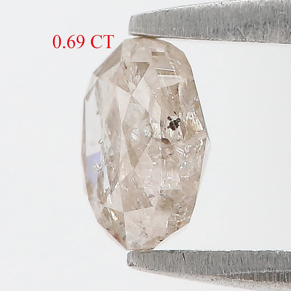 0.69 Ct Natural Loose Oval Cut Diamond 5.50 MM Grey Yellow Color Diamond LQ5970 - Image 2 of 4