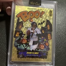 John Elway 2025 Wild Card Haunted Hits Gold Vinyl Boo! True 1/1 Broncos