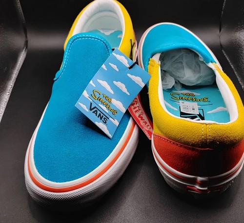 The Simpsons Bart Vans Slip-On Pro SZ10 Blue Yellow 2020 Brand New VN0A347V13M - Picture 5 of 5