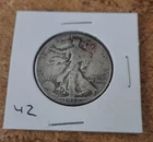 1942 p circulated Walking Liberty half dollar