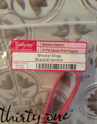 New Thirty-One Wristlet Strap Candy Pink Pebble Free Shipping - Picture 2 of 4