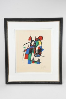 Q11T17 Joan Miro (1893 1983) Color Lithograph Composition Hand Signed 1974