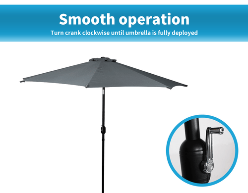 Mountview Umbrella Outdoor Umbrellas Garden Patio Tilt Parasol Beach Canopy 2.7m - Picture 7 of 11