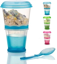Cereal On The Go Cup Container Breakfast Drink Milk Cups Portable Yogurt