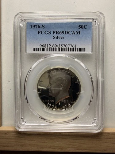 1976-S Kennedy Half Dollar PCGS PR69DCAM Silver Bicentennial Proof