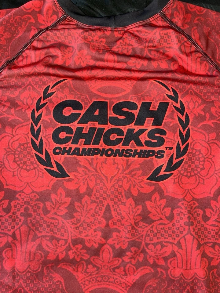 Garry Tonon Jiu Jitsu Rash Guard XXL Cash Chicks Championships MMA ONE 2XL Red - Image 2 of 4