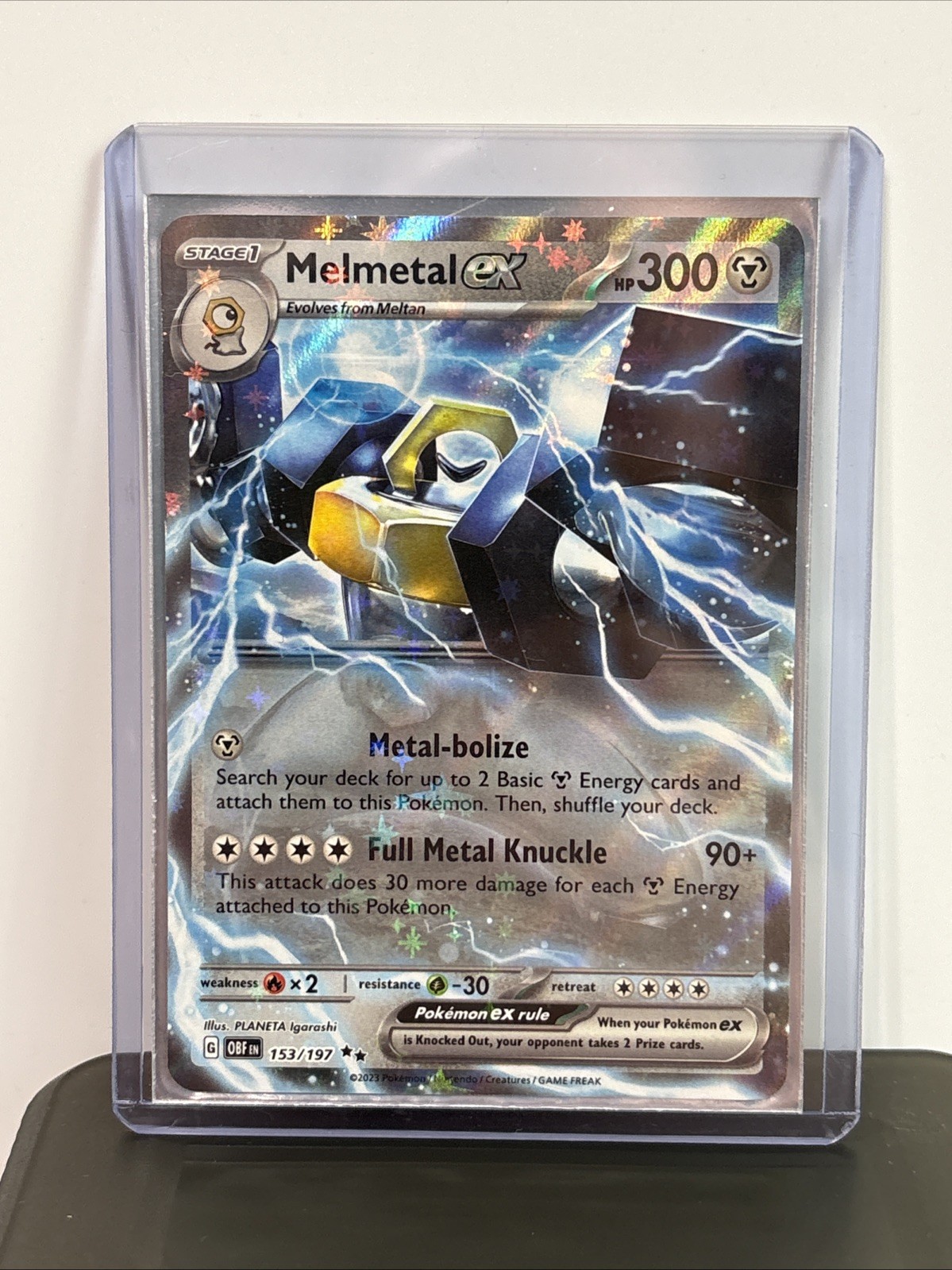 Melmetal ex 153/197 Obsidian Flames Double Rare Holo Pokemon TCG Card NM