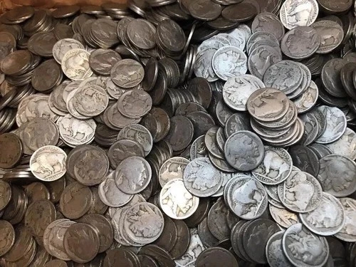 VINTAGE! United States Coin Lot of 100 Buffalo Nickels 1913-1938 Dateless Random