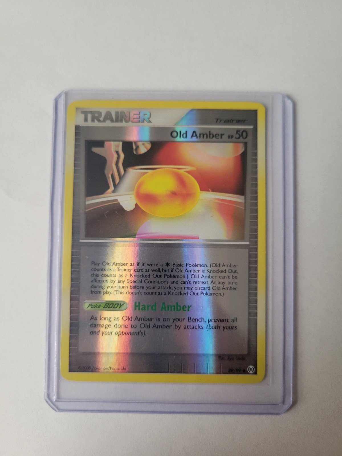 Old Amber 89/99 Reverse Holo Platinum: Arceus 2009 Pokémon Card