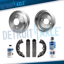 Rear Brake Drums Ceramic Shoes for 2001 2002 2003 2004 2005 2006 Nissan Sentra