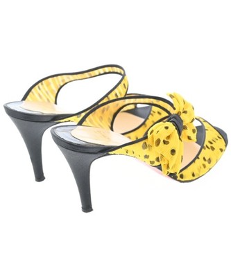 Christian Louboutin Sandals Mule/Slip-On Size:6.5 Yellow x Black