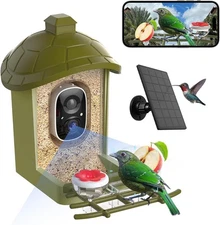 smart Bird Feeder with Camera Solar Powered Bird Feeder 2K Live  AI Identify