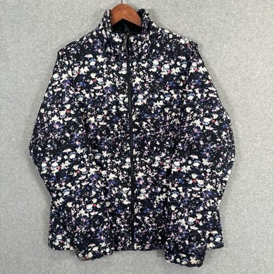 The North Face Womens L ThermoBall Eco Floral Print Insulated Puffer Jacket Rare