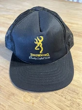 Vintage Browning Quality Crafted Tackle Hat Cap Snapback Adjustable Trucker 80s
