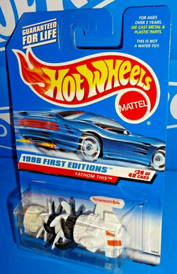 Hot Wheels 1998 First Editions #682 Fathom This w/ Tampos On Top Of Gear