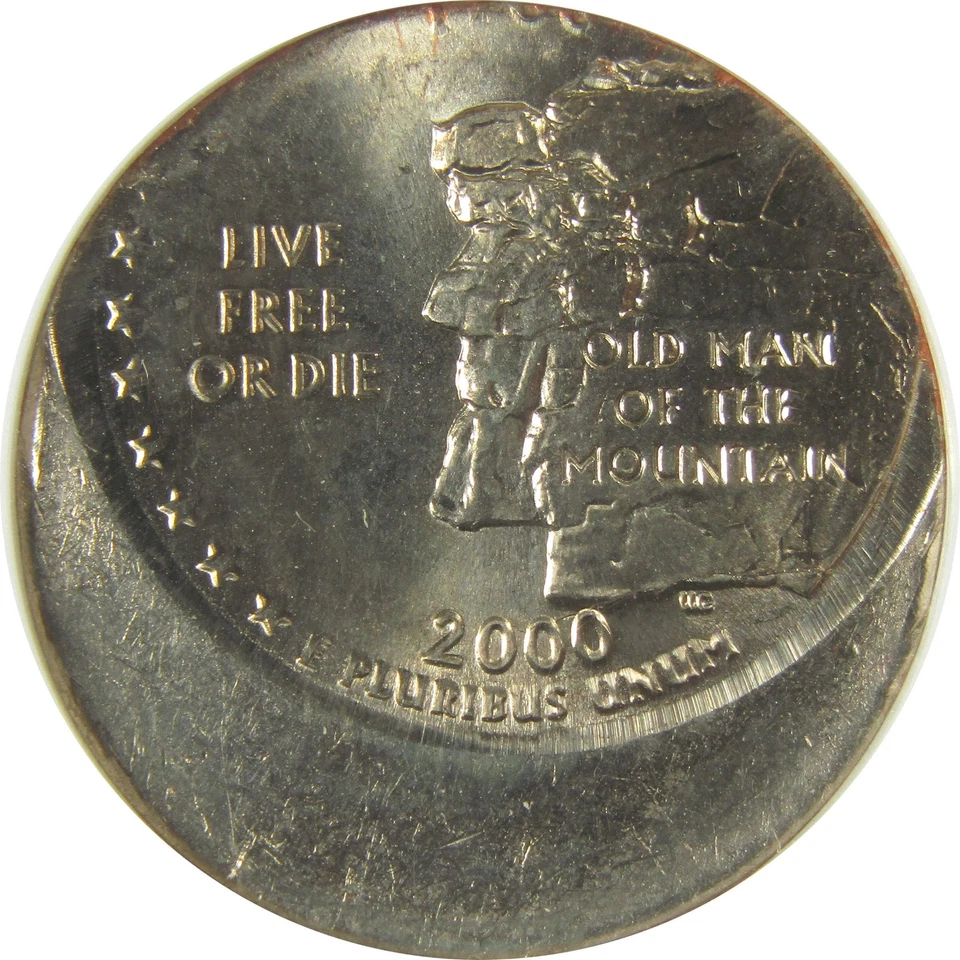 2000 P New Hampshire State Quarter MS 65 ANACS Off Center SKU:I20057 - Image 3 of 4