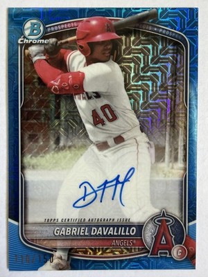 2025 Bowman Chrome Mega #BMA-GD Gabriel Davalillo Mojo Auto /150 Angels